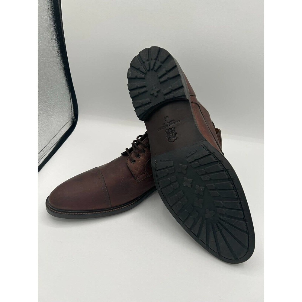 Antonio Maurizi Brown Cap Toe All Leather Mens Size45 11.5 Dress Shoes